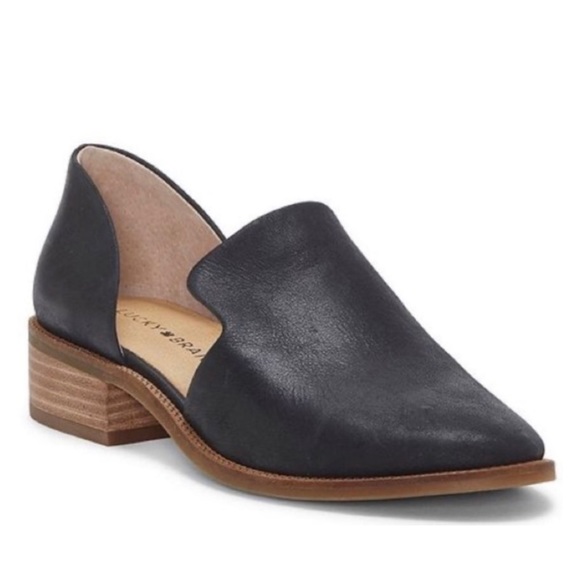 Lucky Brand Gennifa Black Leather Cutout Pump Size 6M - Picture 1 of 16